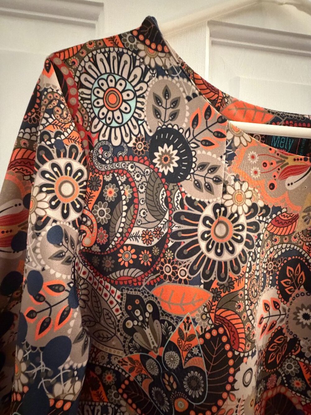 Mely Paisley Fall Longsleeve Dress Large